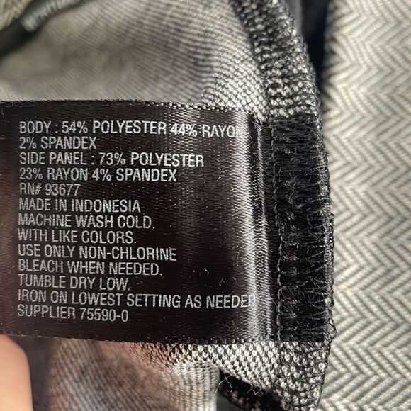 Worthington Light Grey Herringbone Stretch Jersey Knit Pencil Skirt NEW sz 12 - Picture 8 of 8